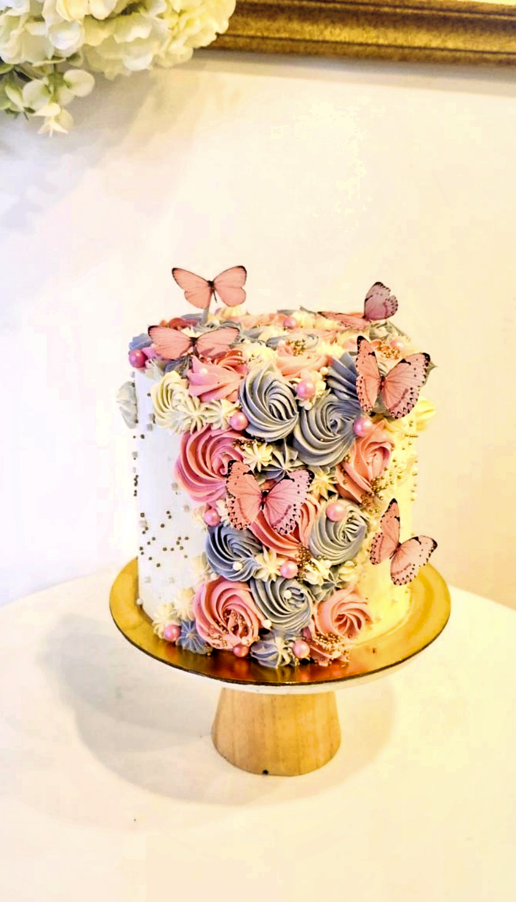 Flowers and Butterflies cake